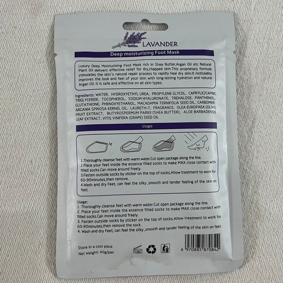 MASK BUNDLE: Lavender Foot Masks, Mask Sticks & 24K Gold Eye Mask - Picture 5 of 9